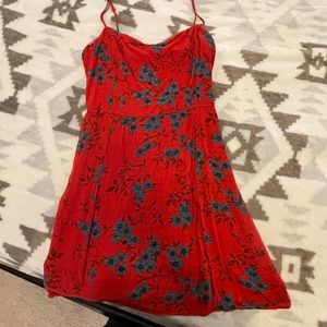Red and Blue Mini Dress